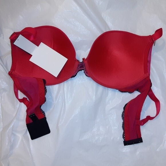 Youmita 36D Floral Lace Overlay Plunge Bra NWT - Picture 6 of 6